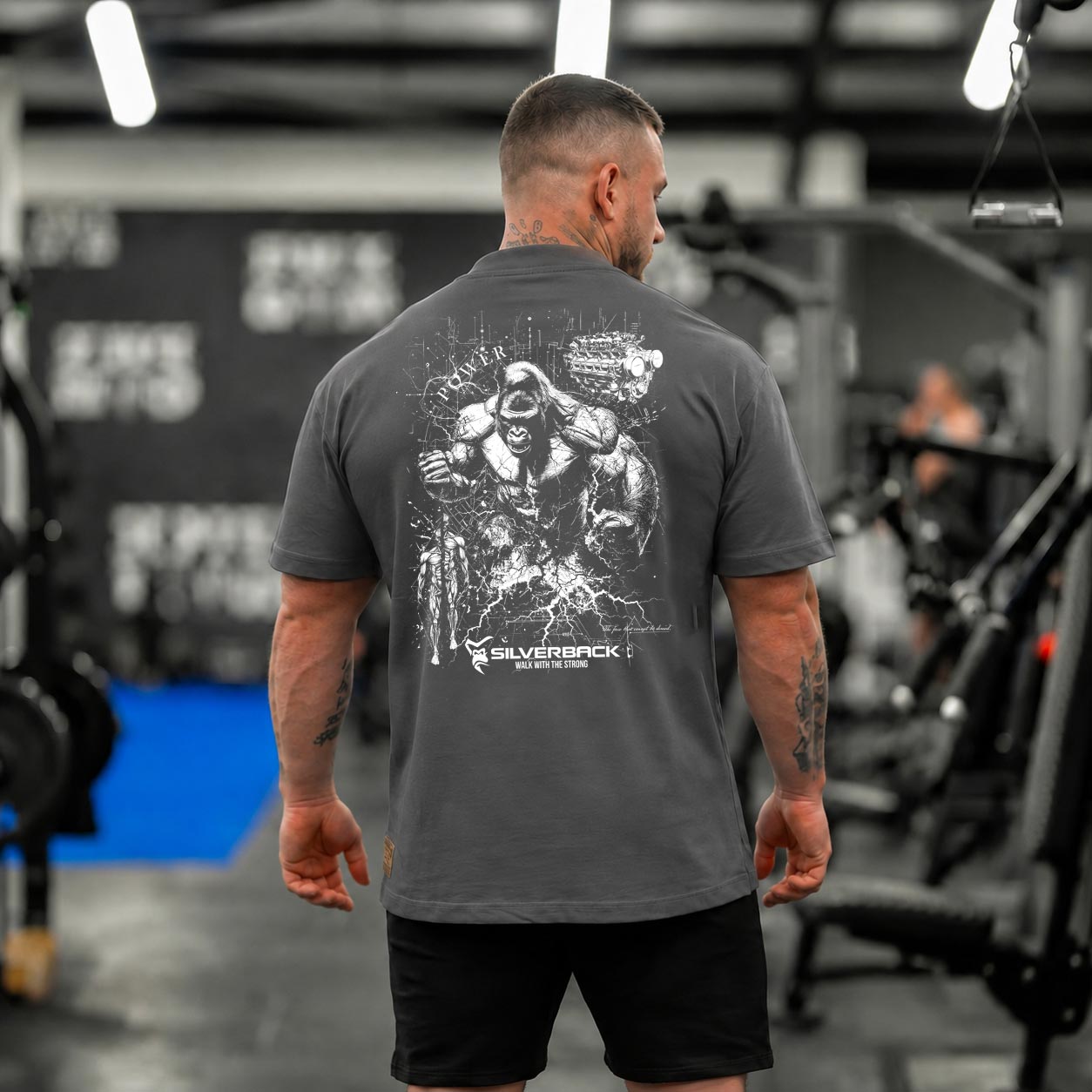 #6 Power Relaxed T-Shirt - Charcoal
