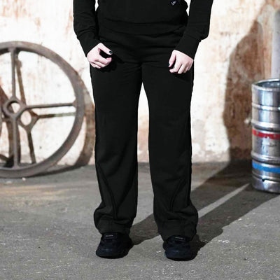 Rebellion Womens Joggers in Black - JOGGERS front view
