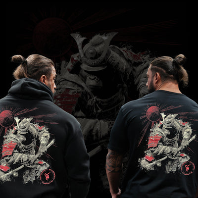 Samurai black heavyweight hoodie and T-shirt bundle