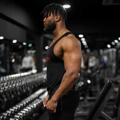 Samurai Stringer Vest in Black - VEST front view