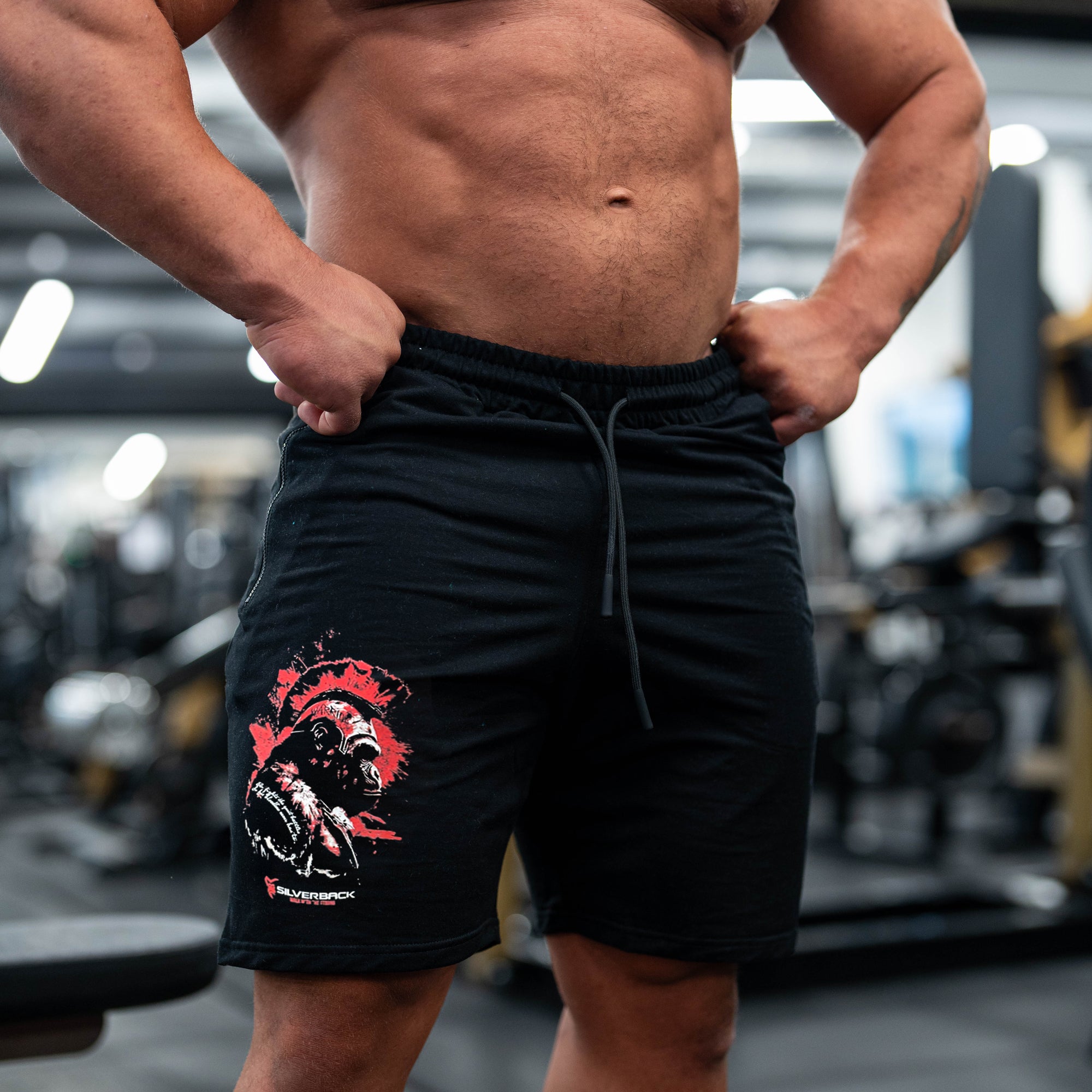 Bloodline Shorts in Black - SHORTS front view