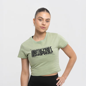 Unstoppable Crop T-Shirt Green