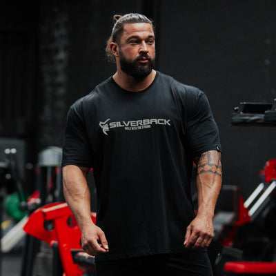 Roman Warrior black T-shirt front view