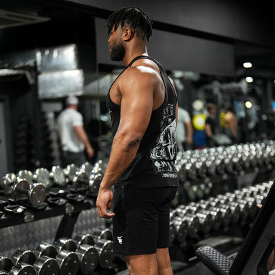 X Ray Stringer Vest in Black - VEST front view