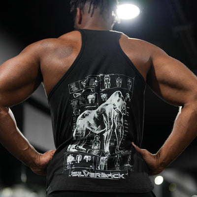 X Ray Stringer Vest in Black - VEST front view