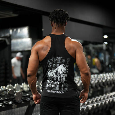 X Ray Stringer Vest in Black - VEST front view