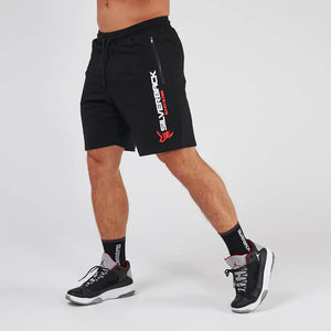 Silverback Gymwear Mens Kudos Shorts Front, Black/Red/White 