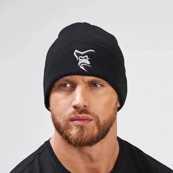 Silverback Gymwear Black Beanie - Front Design