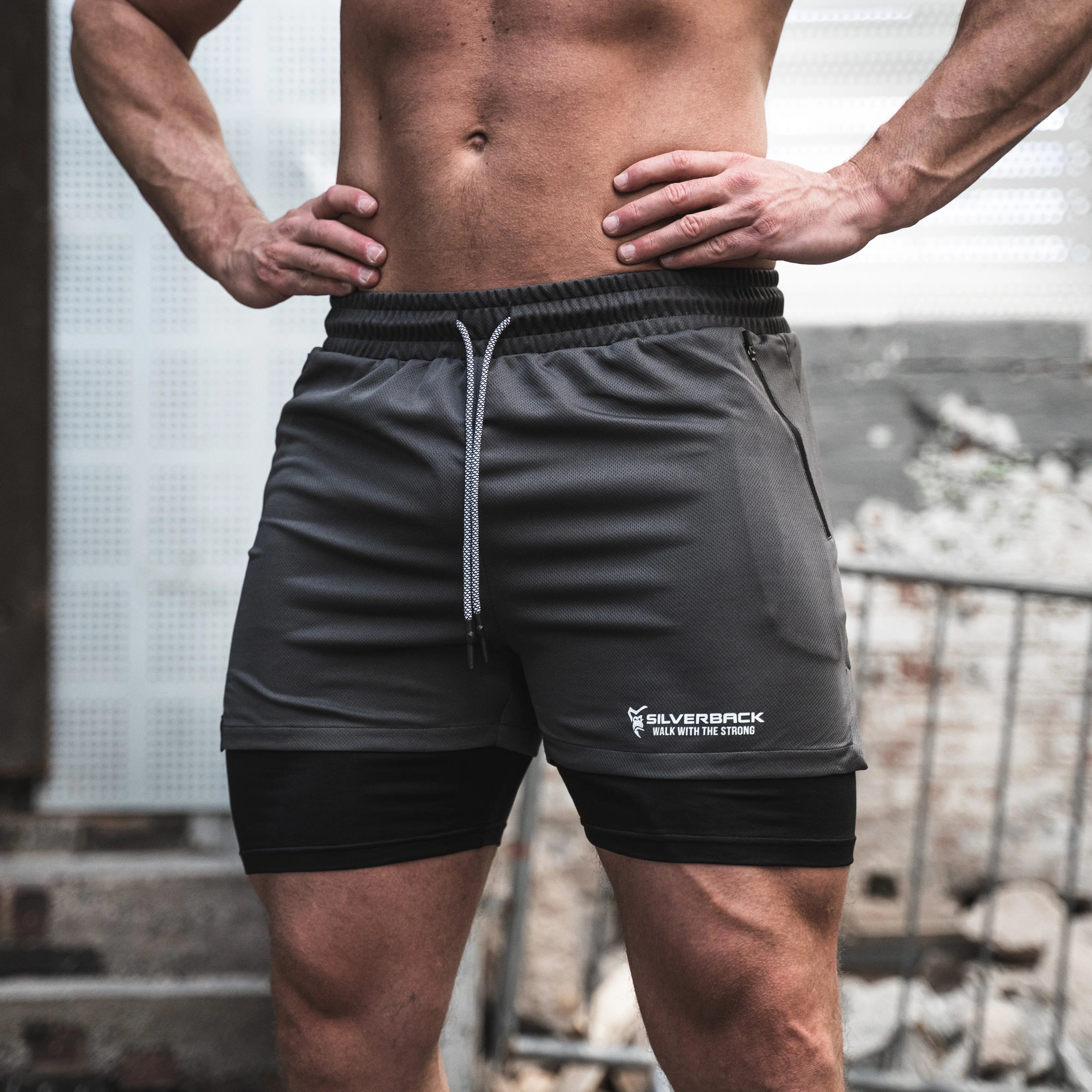 Synergy 2 Way Shorts Silverback Gymwear