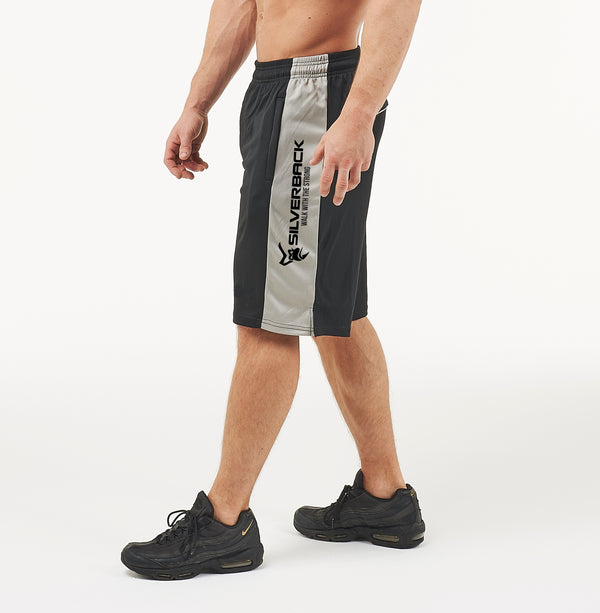 Silverback Gymwear Stealth Black Grey Gym Shorts - Side Design