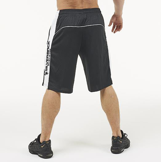 Silverback Gymwear Stealth Black Gym Shorts- Back Design